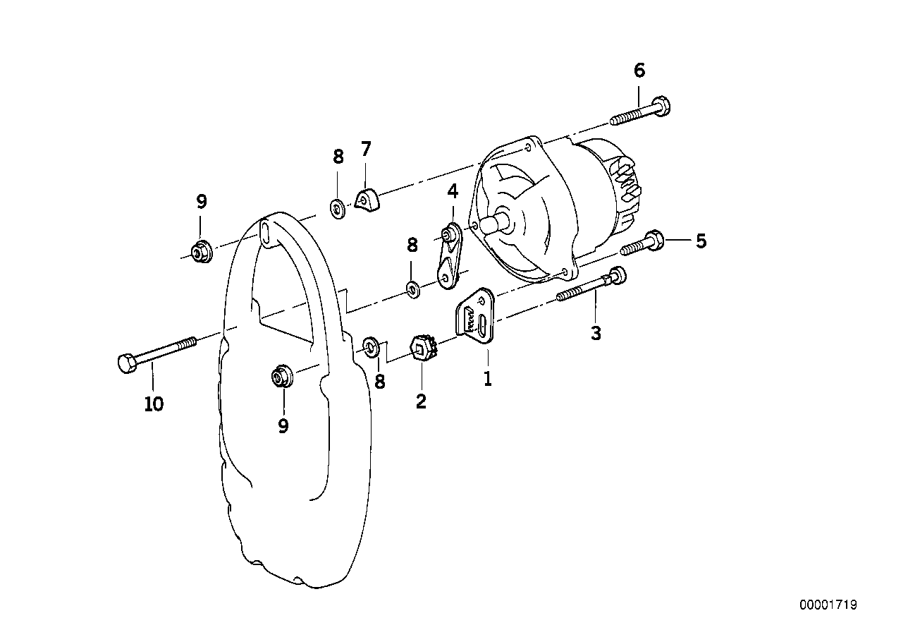 Generatormonteringsdetaljer