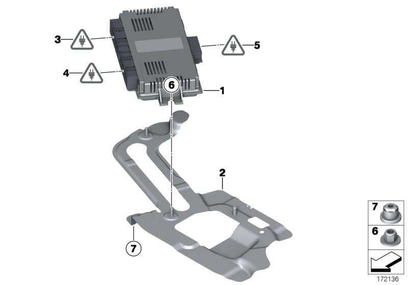 Control unit, footwell module