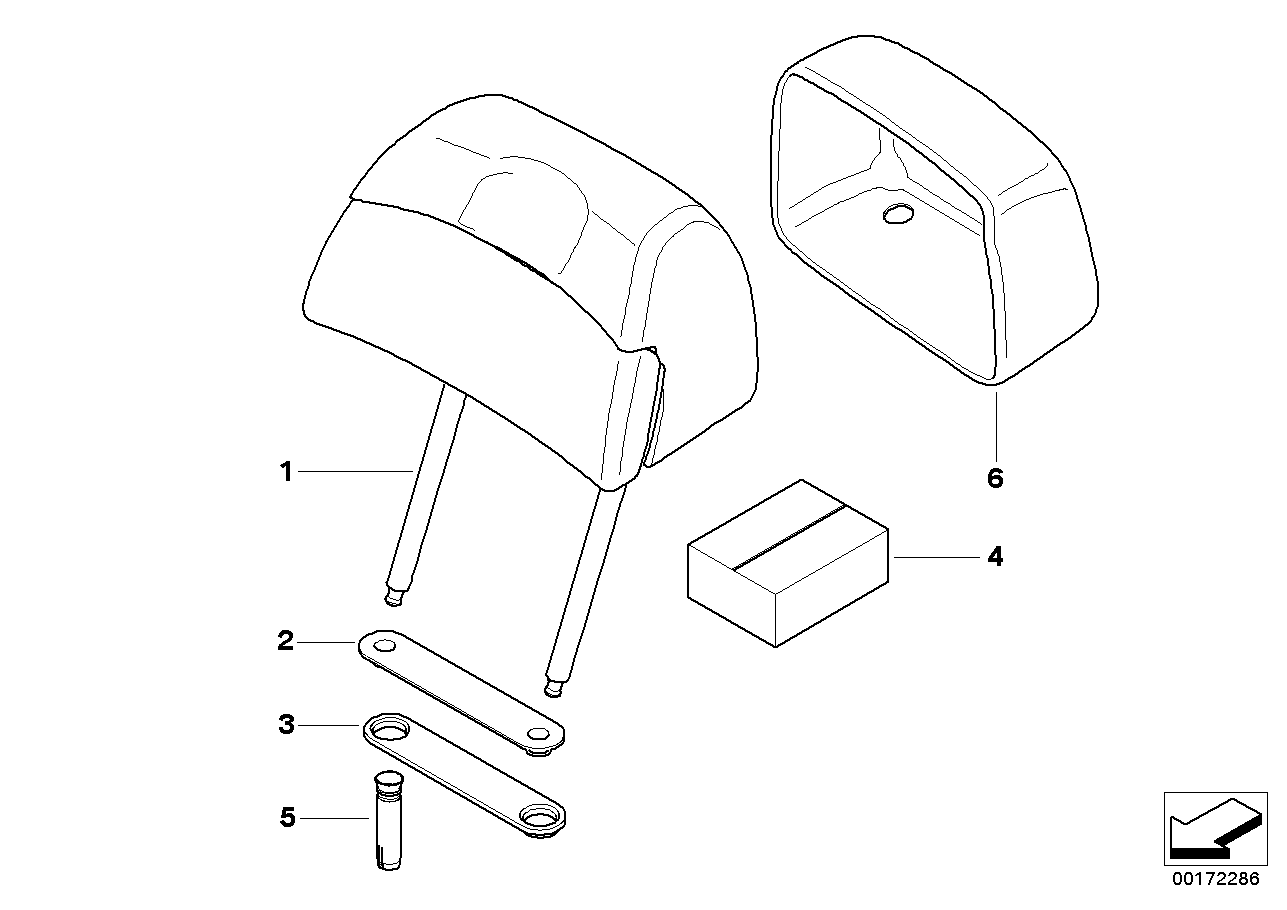 Seat, front, head restraint,comfort seat