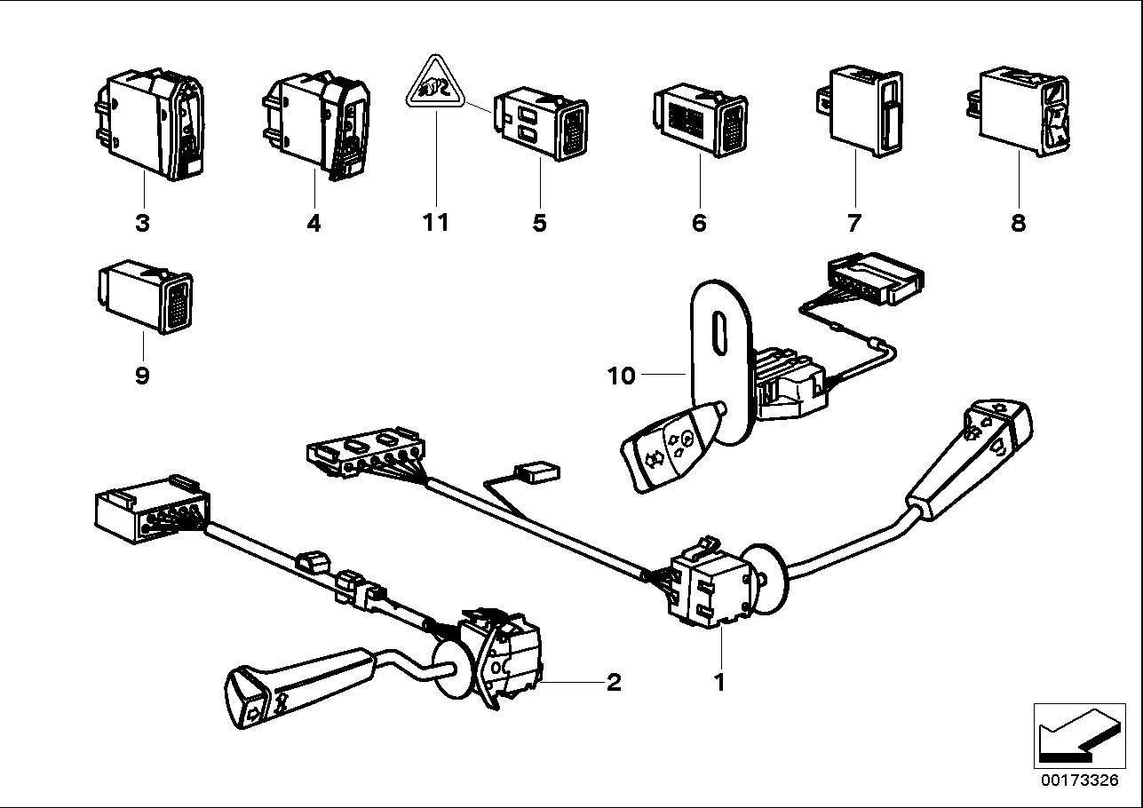 Stuurkolom-schakelaar/diverse schakelaar