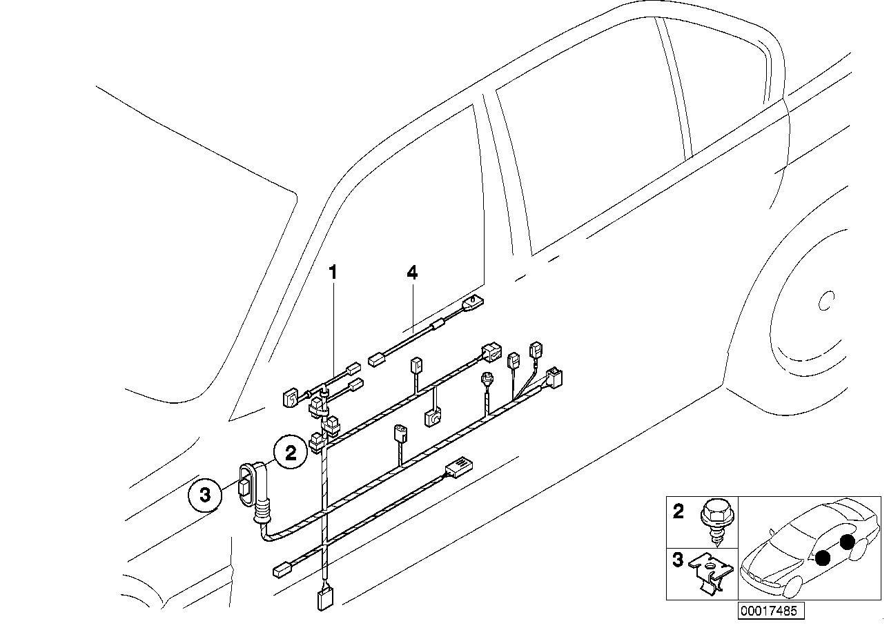 Door cable harness