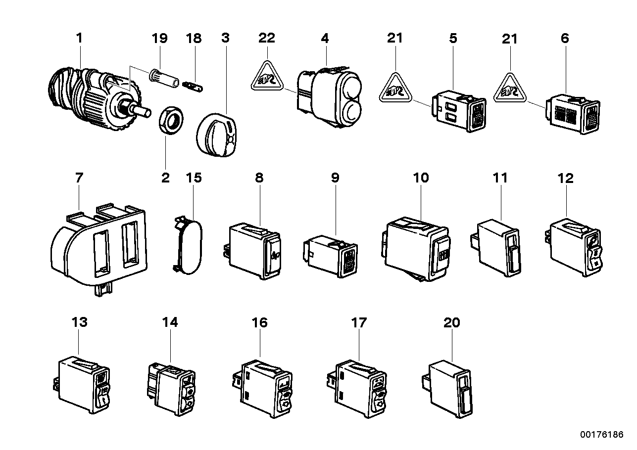 数個のスイッチ