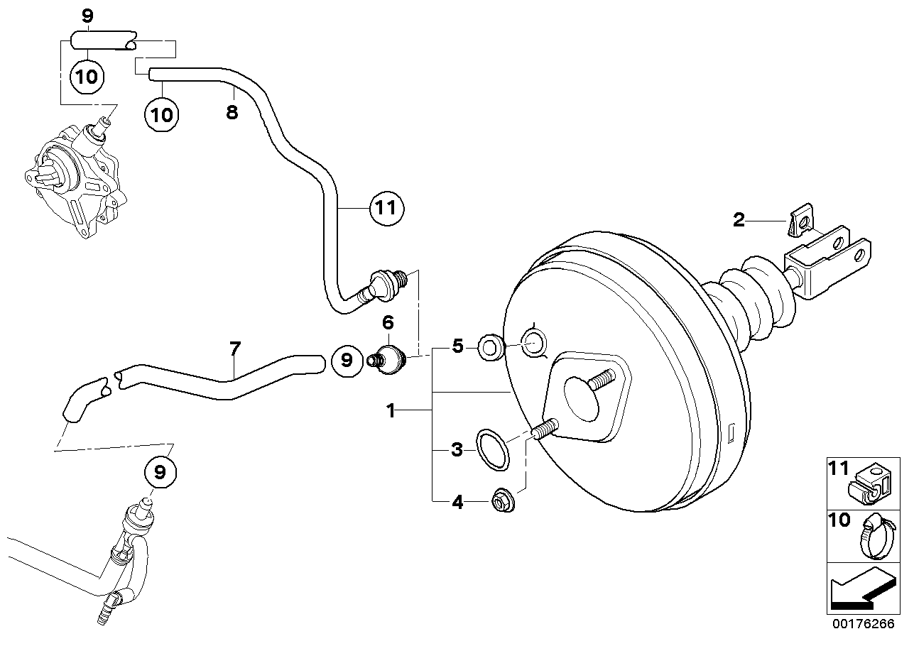 Power brake unit depression