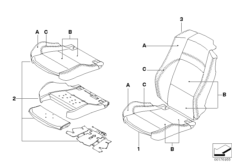 Individual cover, sport seat, front, LC