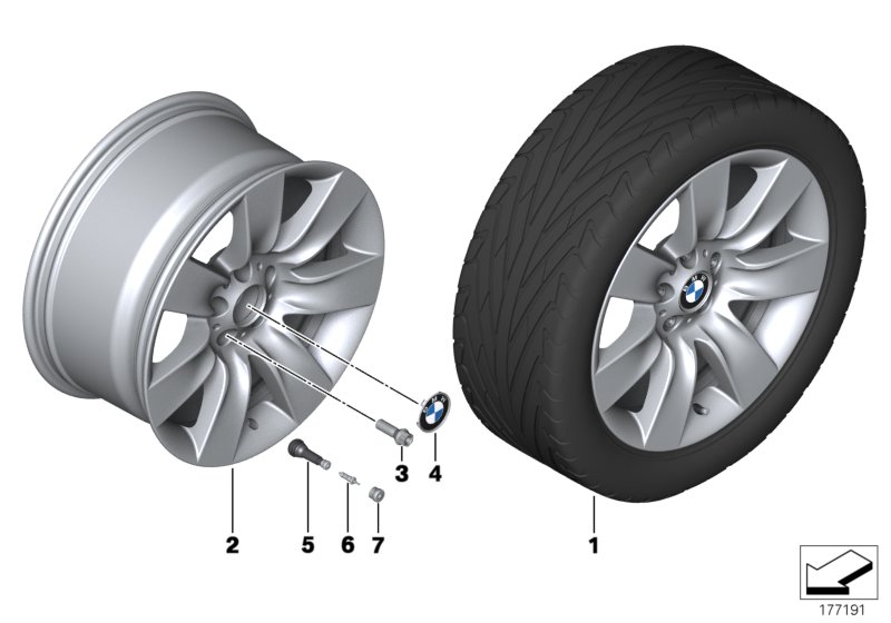 BMW 轻质铝合金轮辋 星形轮辐 251 - 19''