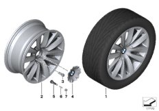 Roue all. BMW rayons doubles 253 - 20''