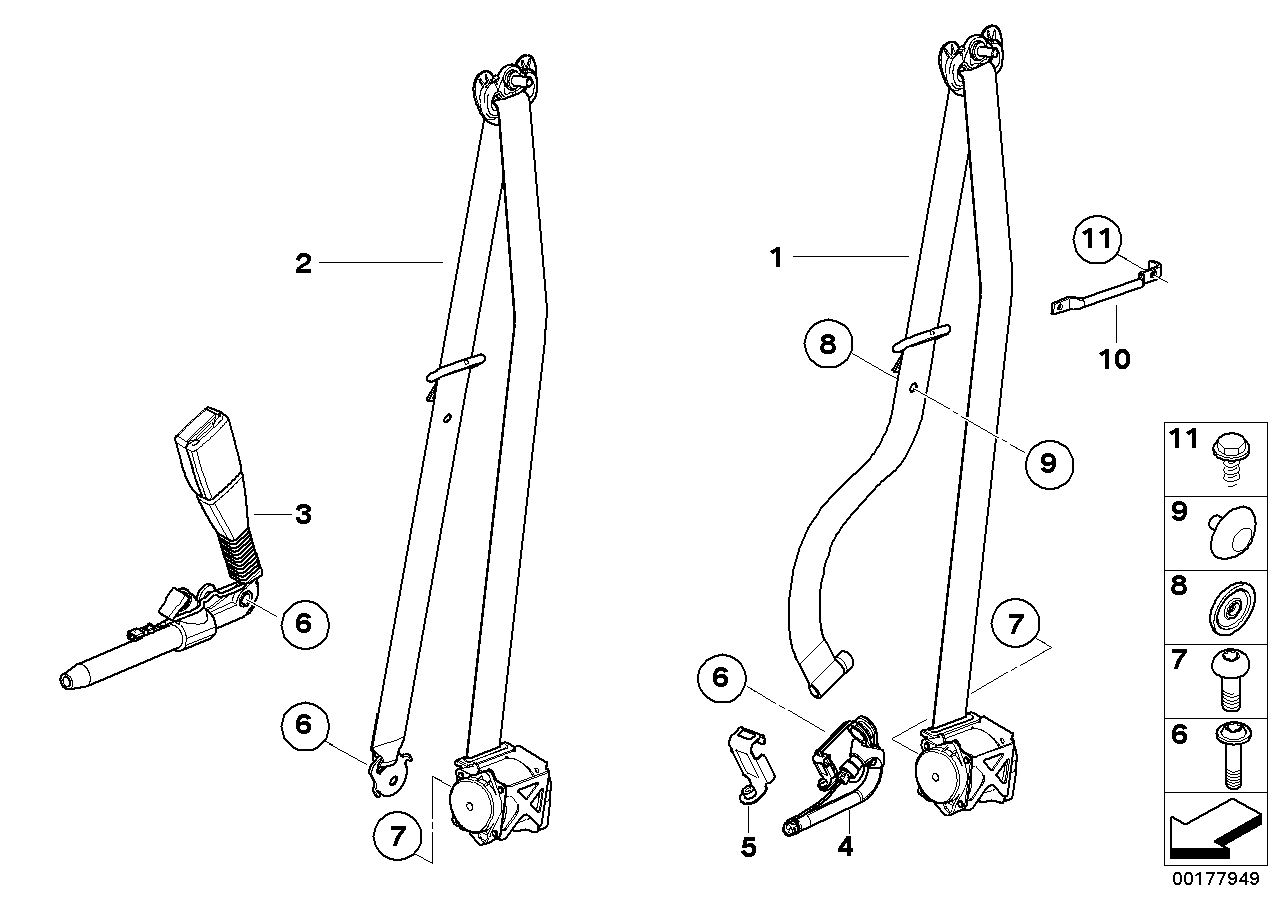 Ceinture de sécurité avant