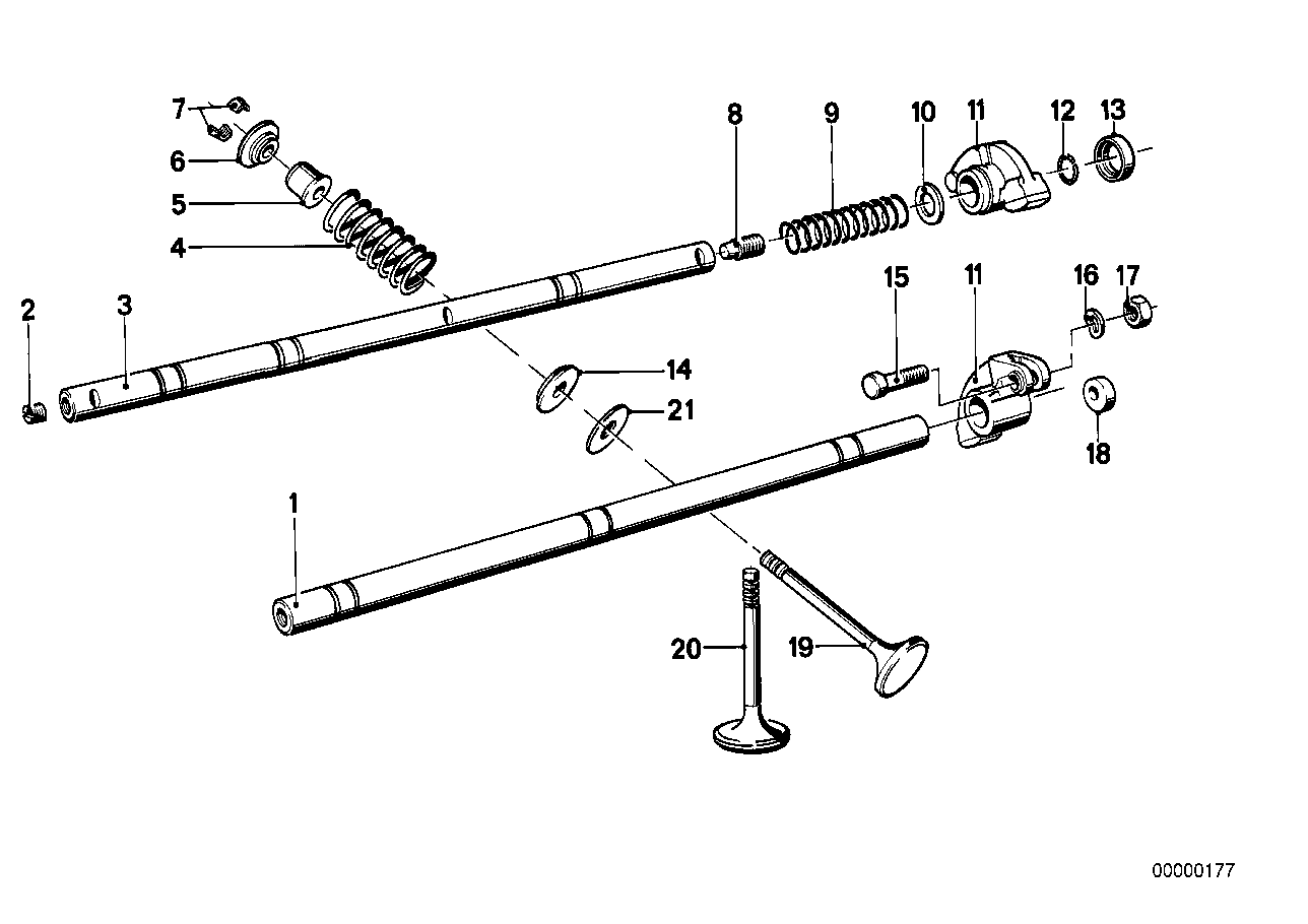 Ventilsteuerung-Kipphebel/Ventile