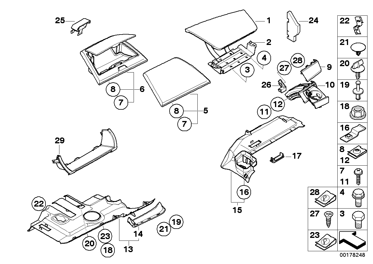 Peças de montagem tablier