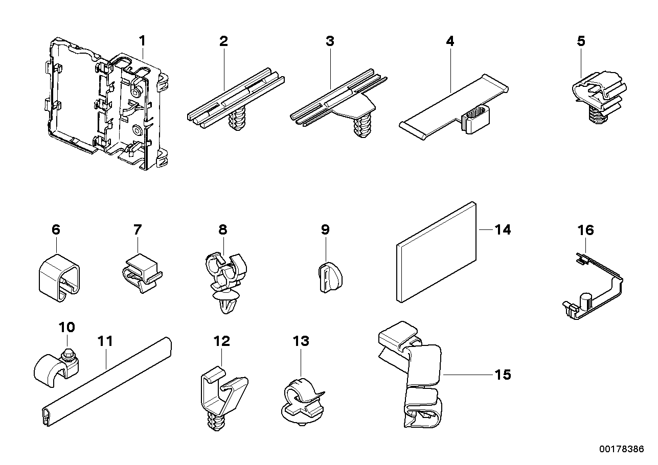 Various cable holders