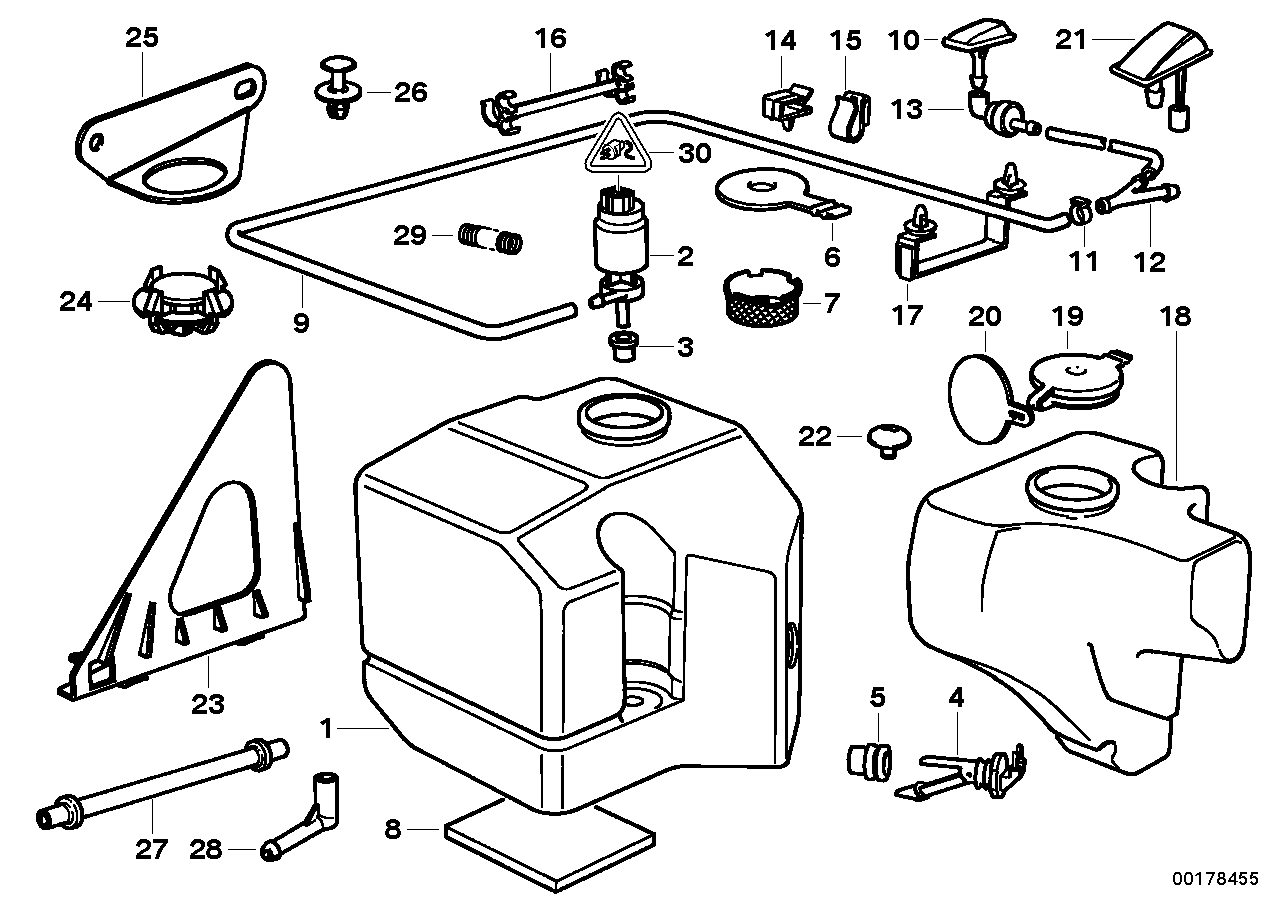 個別部品、ウィンドウ ウォッシャー