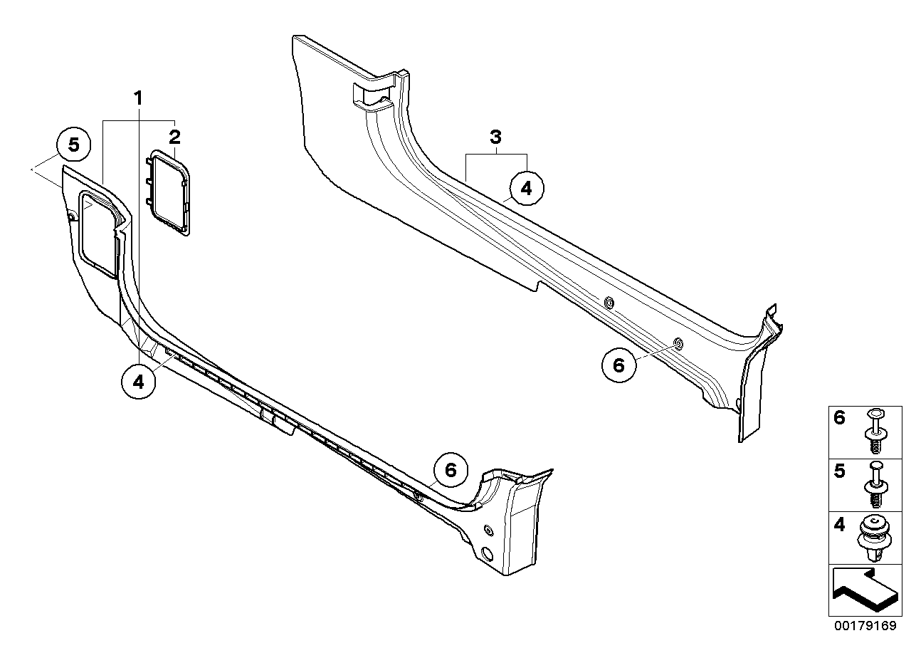 Trim panel leg room