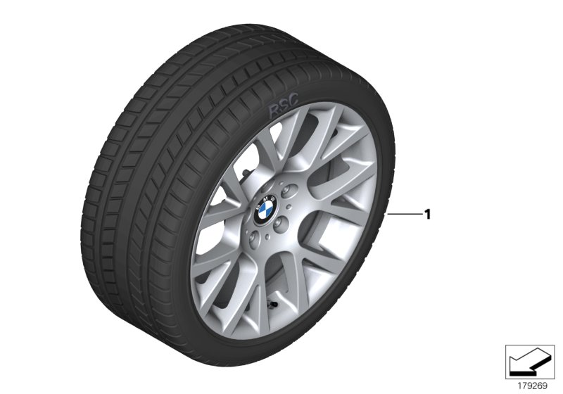 Winter wheel&tyre double spoke 238 -18"