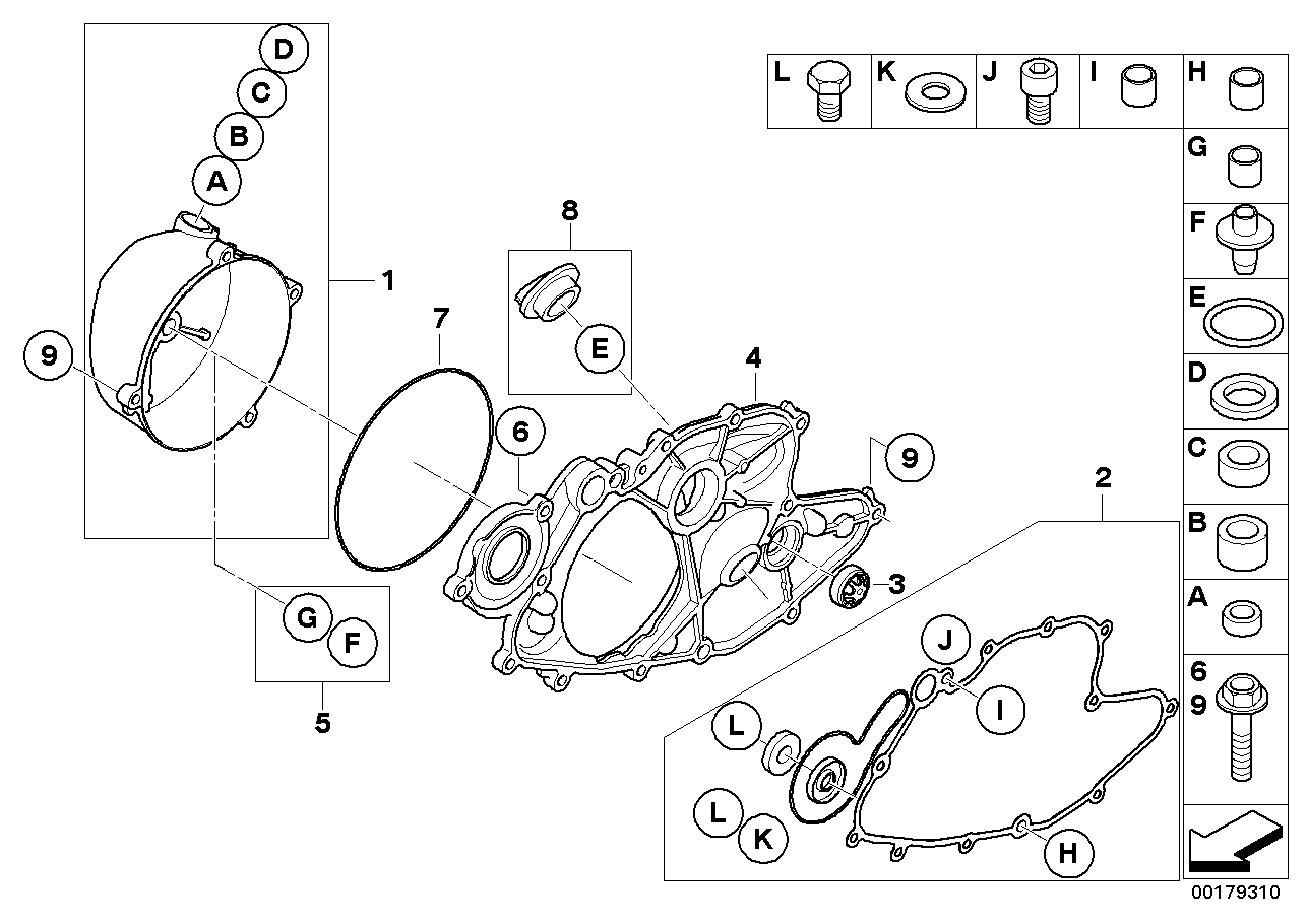 シリンダー ブロック カバー RH