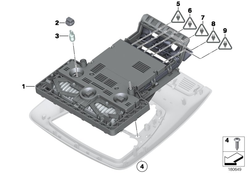 Switch cluster, roof, low