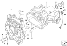 Gearbox housing/mounting parts