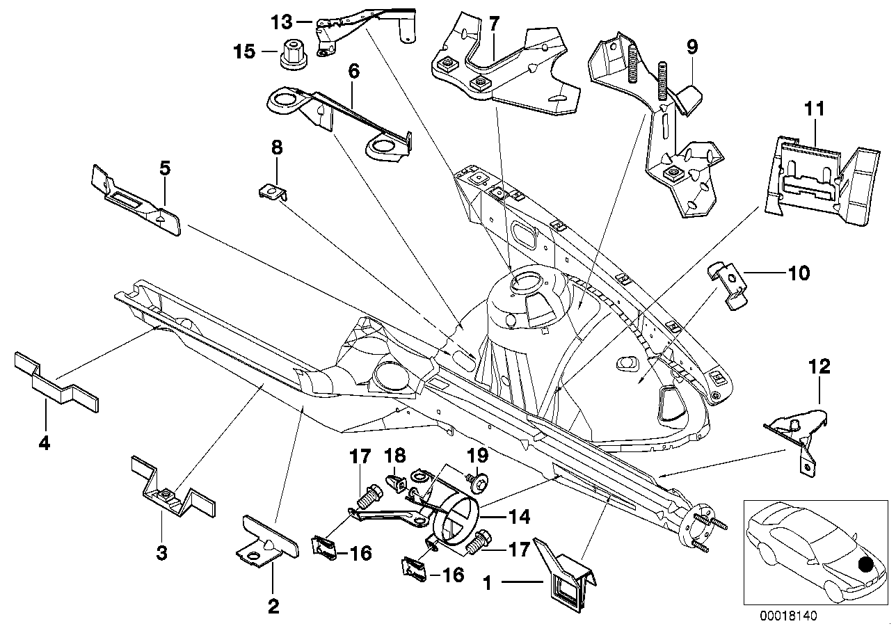 Soporte para estructura izquierda