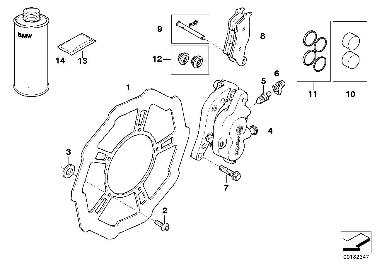 Front wheel brake