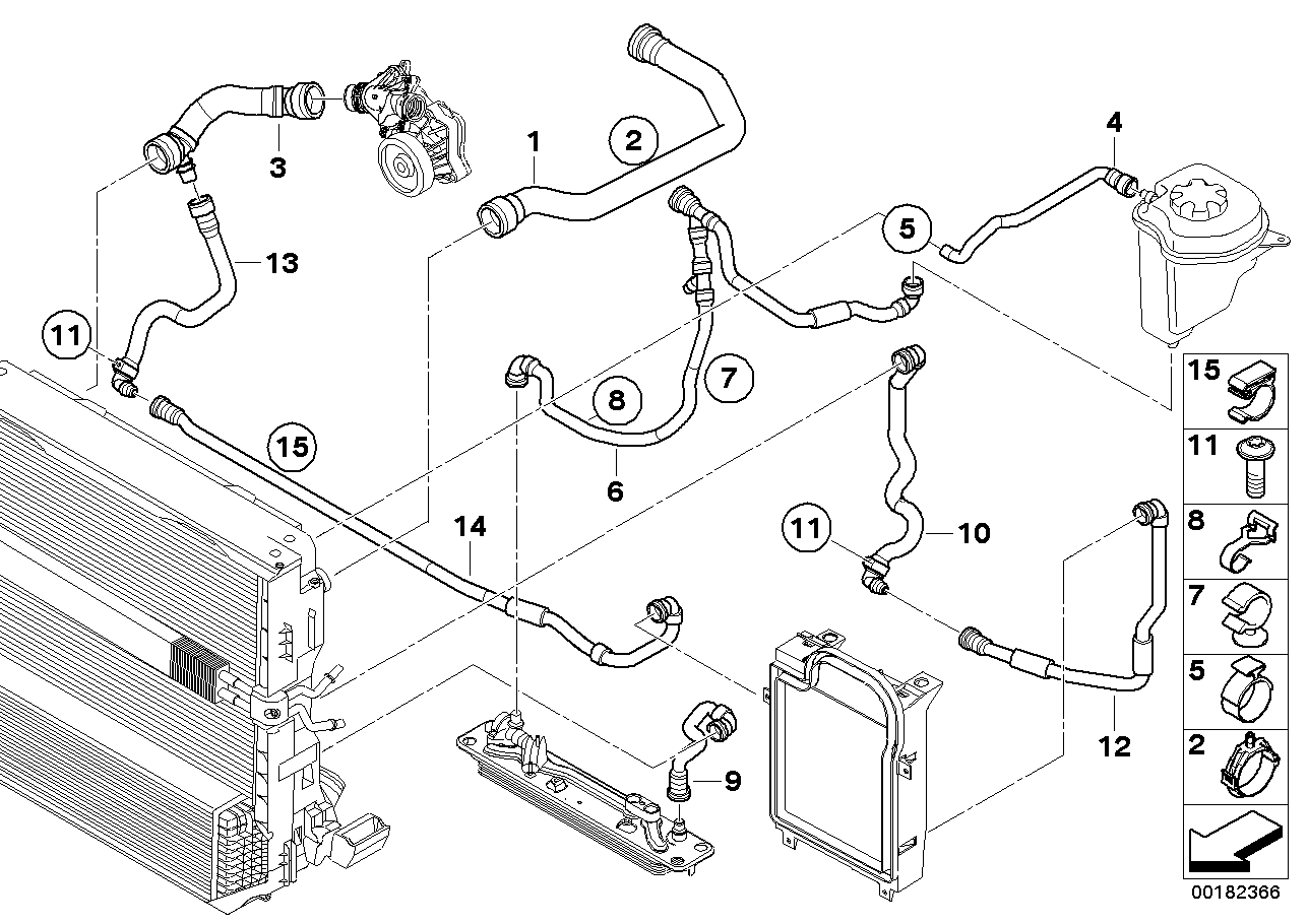 Sistema di raffredda.-tubo fless.p.acqua