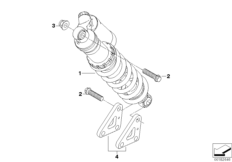 Jambe de suspension arrière