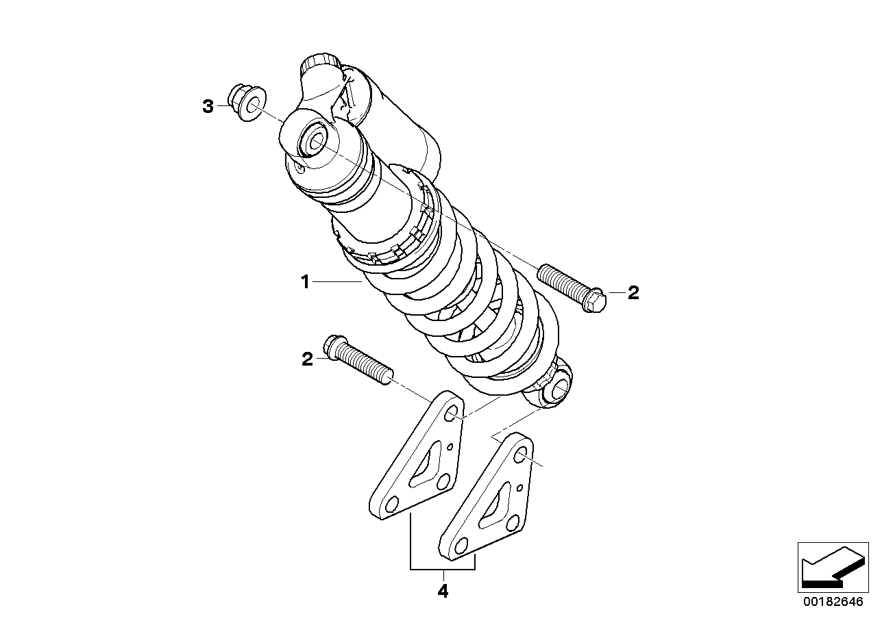 Jambe de suspension arrière