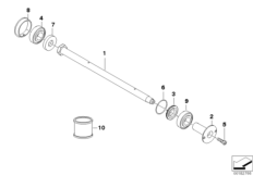 Fixation de bras oscillant arrière