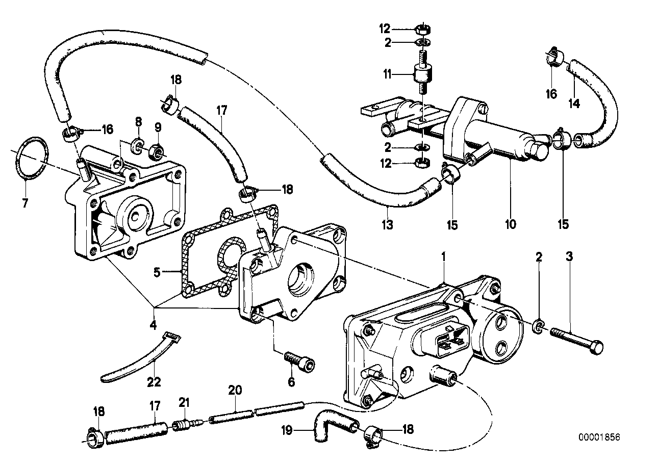 Hulp-luchtschuif/warmloop-regultor