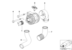 Alternator single parts, 120A Bosch
