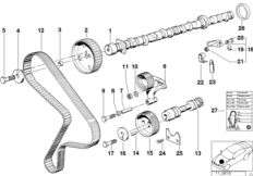 Timing+valve train-tooth belt/camshaft