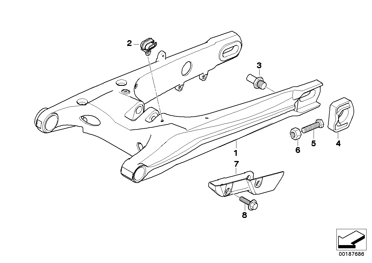 Rear wheel swinging arm