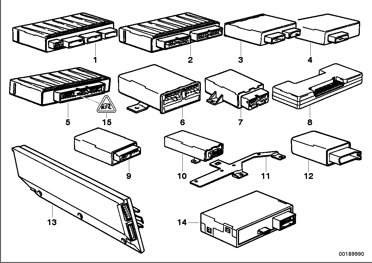 Karrosseriestuurtoestel.en modulen