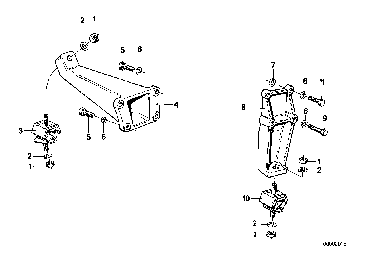 Suspen.del motor/amortiqu.silenc.d.motor