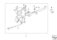 Handbrake control assembly