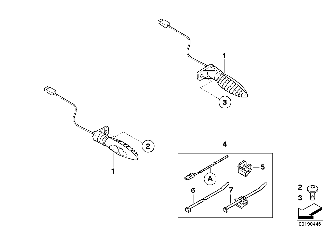 Inbouwset LED-knipperlicht