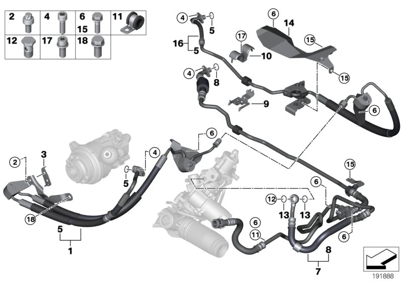 Power steer.,fluid lines/Adaptive Drive