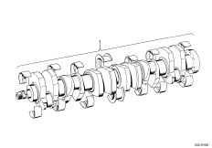 Crankshaft with bearing shells