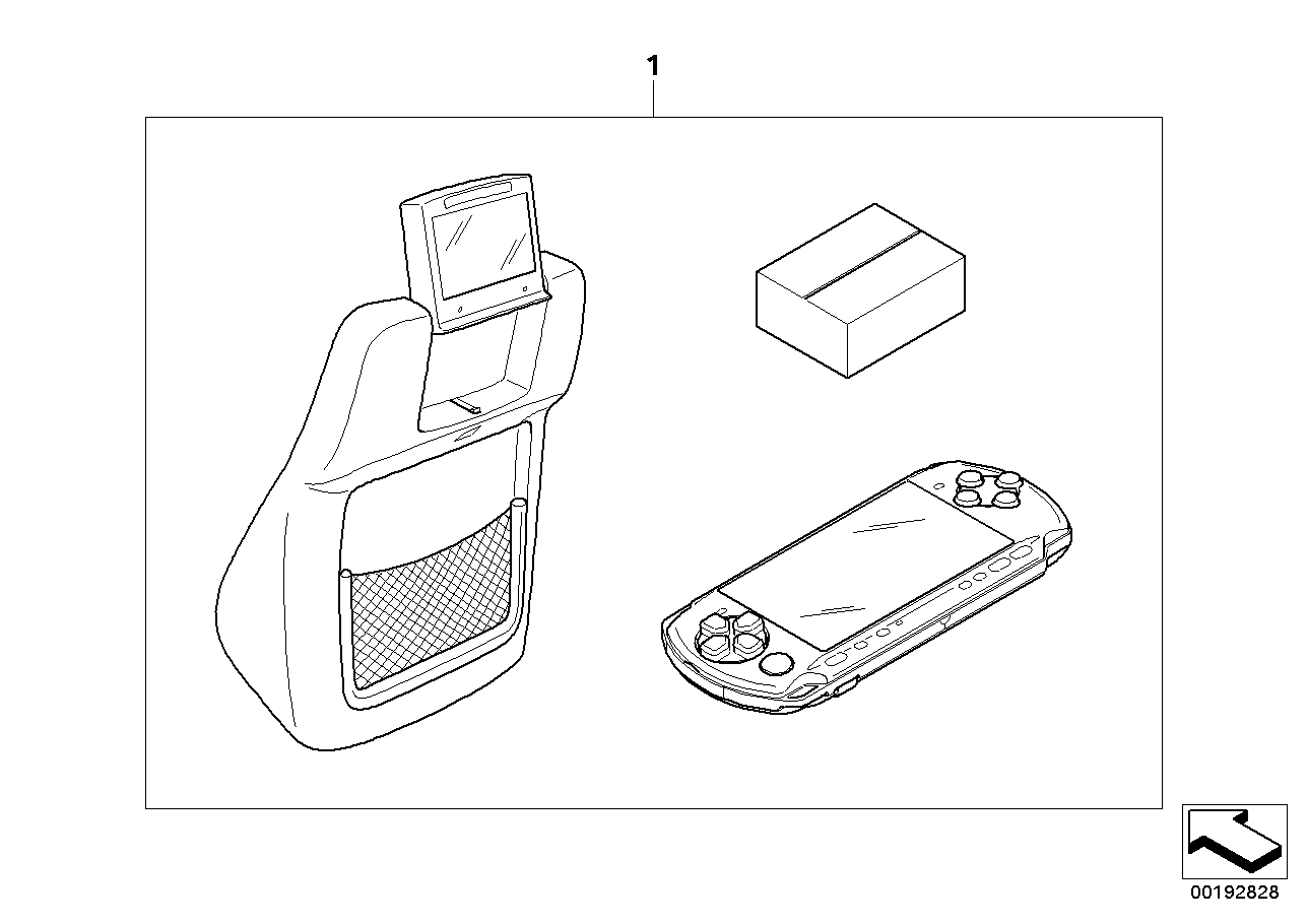 Rear-cabin entertainment Sony PSP