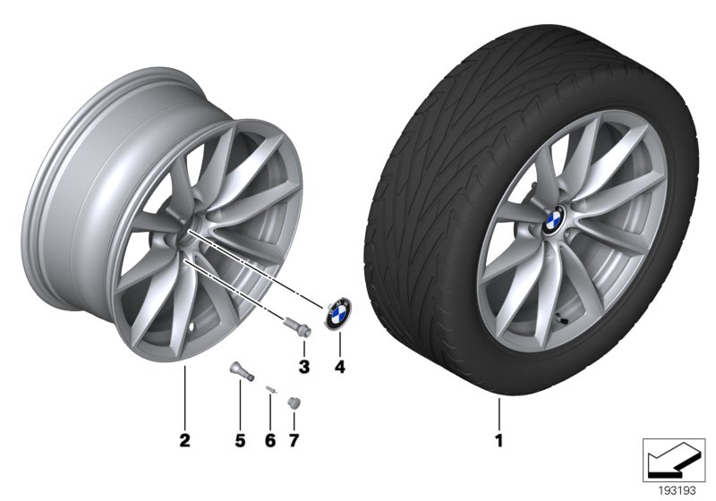 ล้ออัลลอย BMW แบบ V-Spoke 296