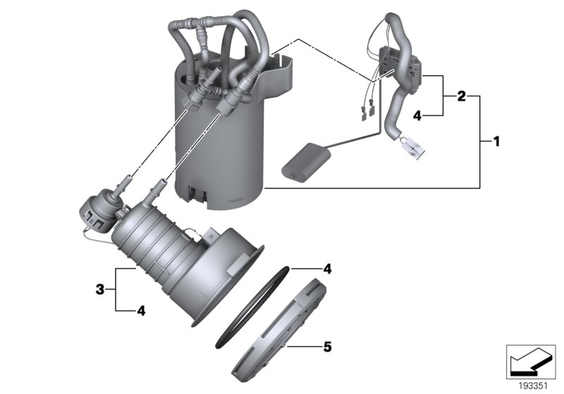 Fuel filter/pump/fuel level sensor