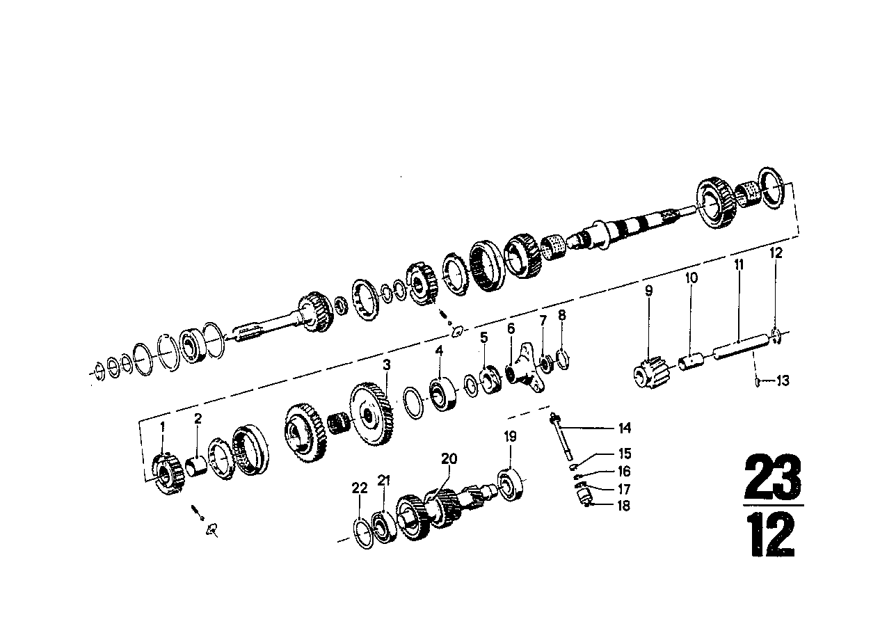 Getrag 262 drevsats, detaljer