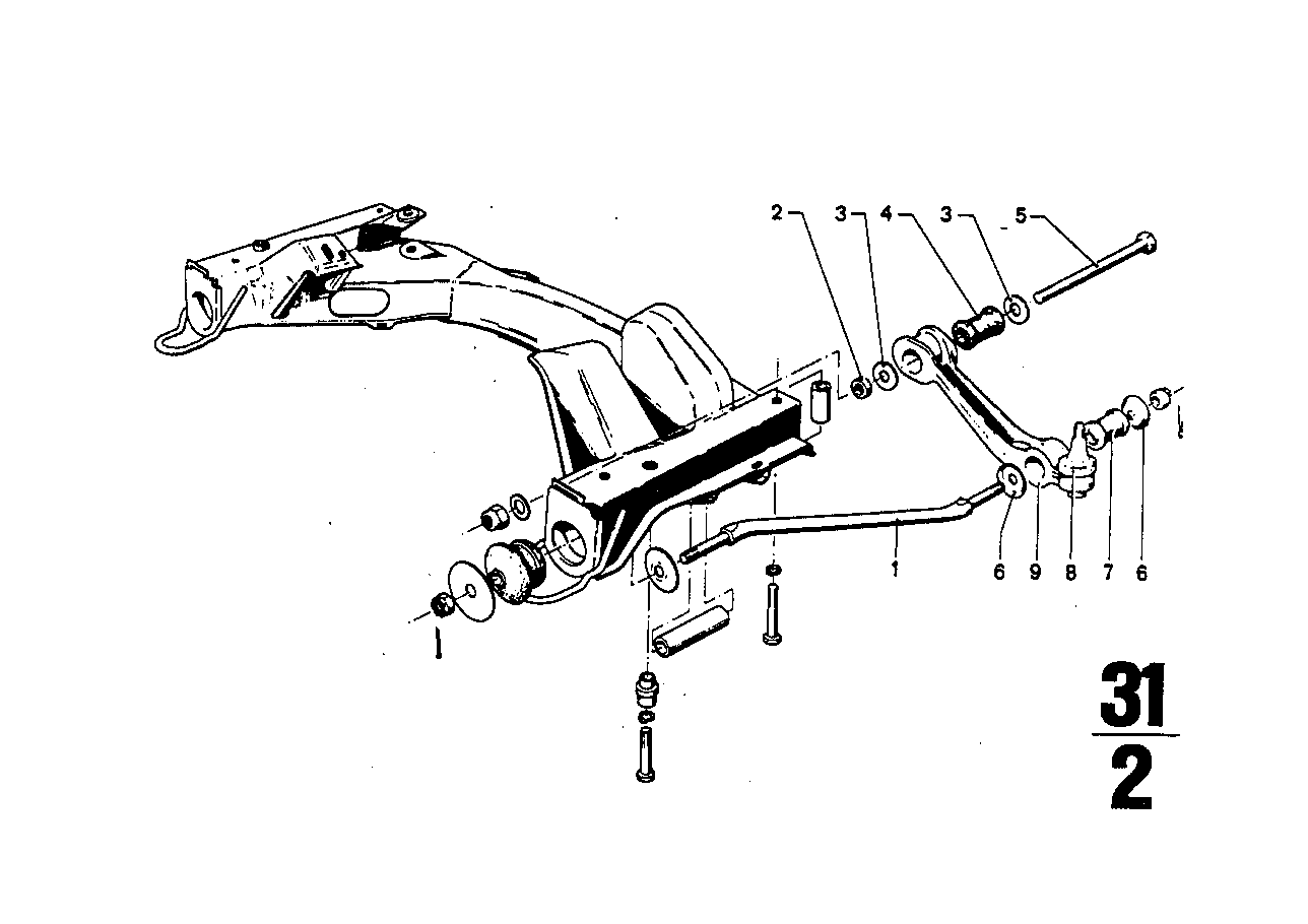 Suporte trem diant./braço suspensão