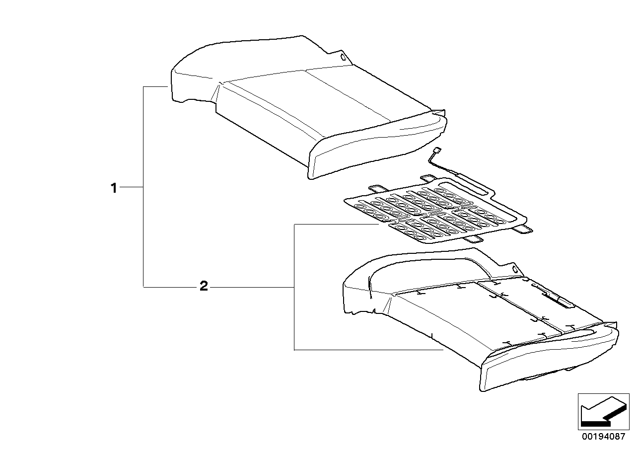 Seat, front, cushion& cover,comfort seat