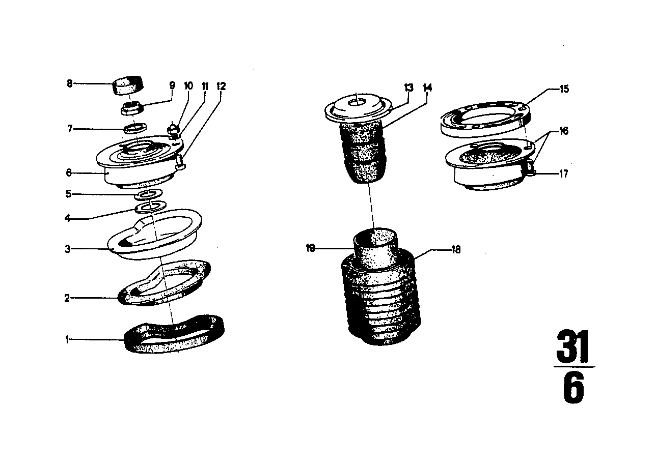 Soporte empulje/placa elastica/piezas ad