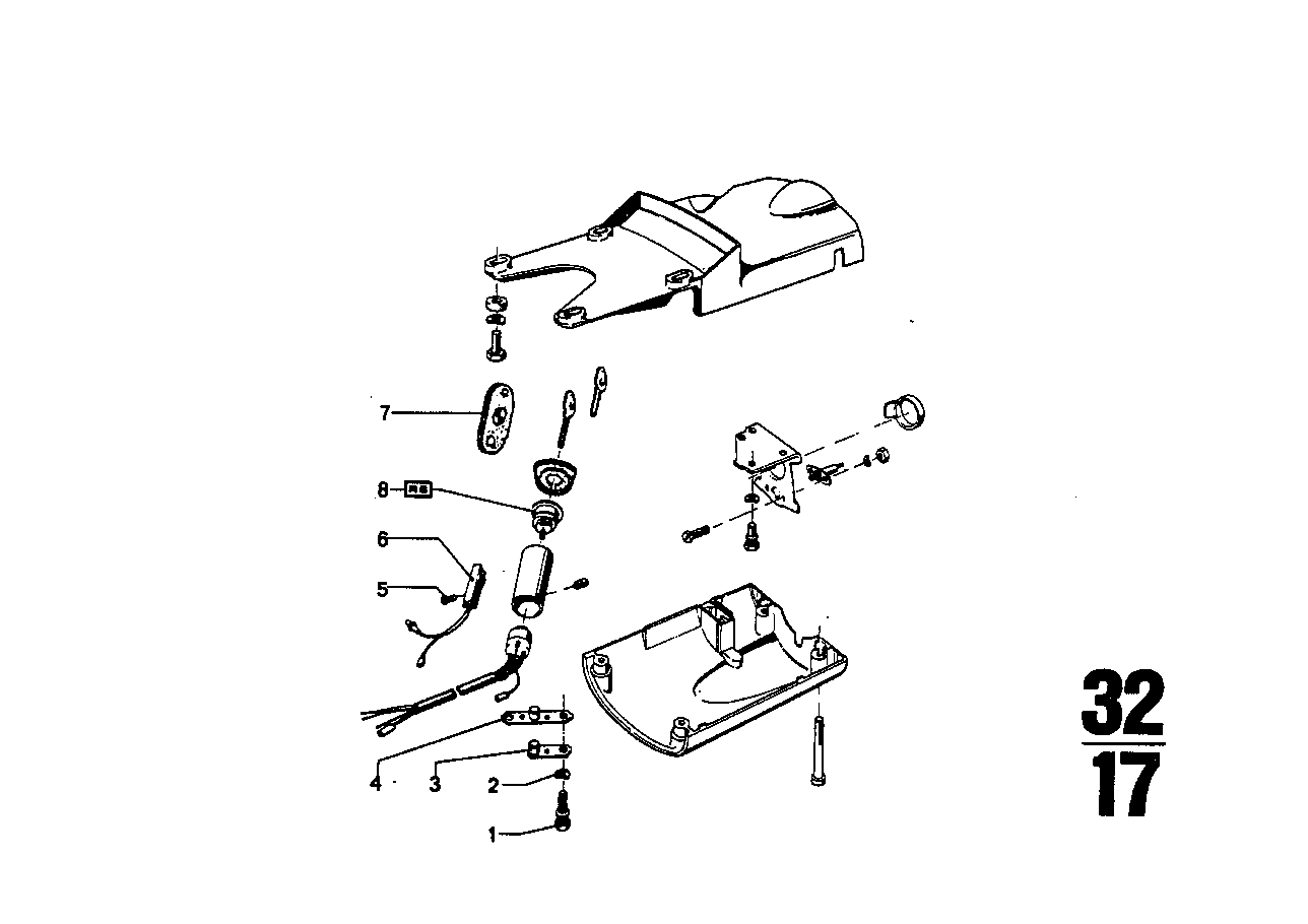 Tranca direcção/interr.arranque+ignição