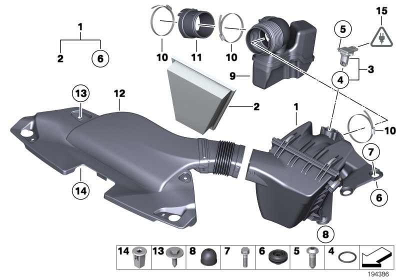 Slciador d admis./Elem. filtrantante/HFM