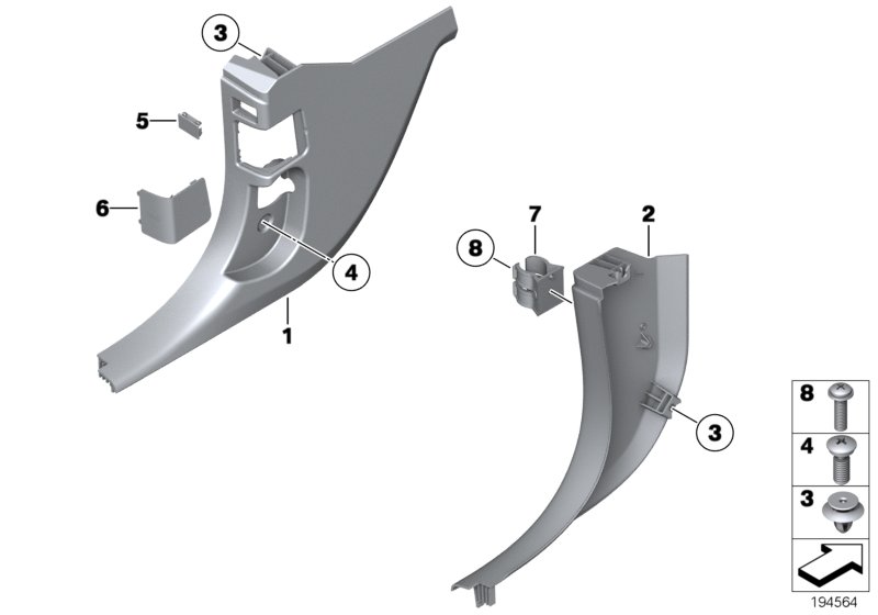 Trim panel leg room