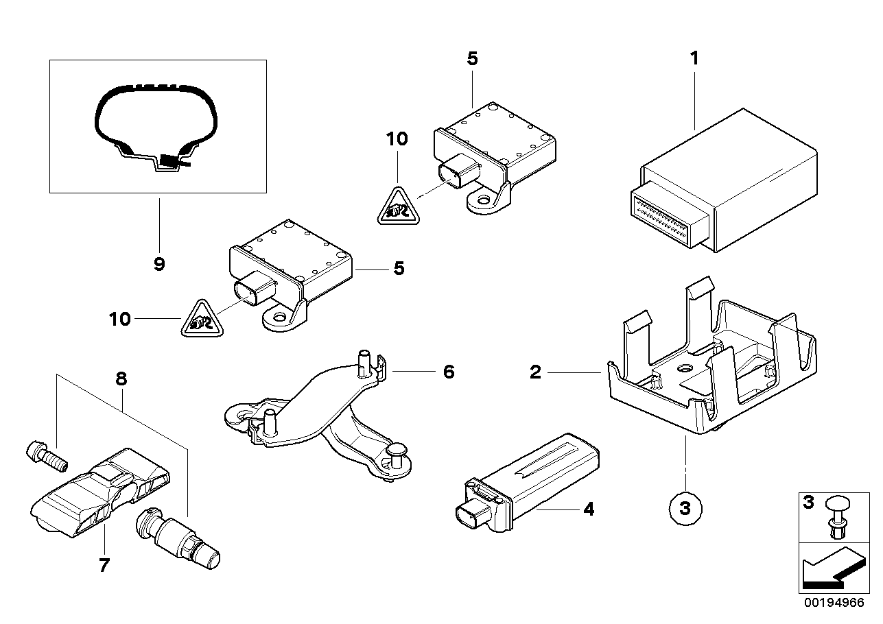 Tire pressure control (RDC) - ctrl unit