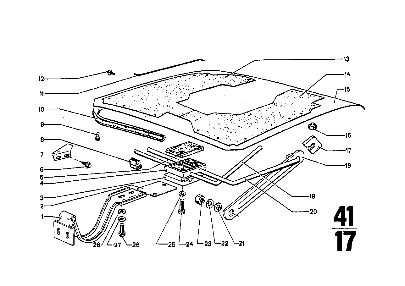 Tampa da mala/dobradiça/fecho