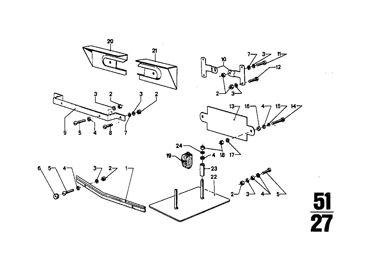 Fixação da chapa de matrícula