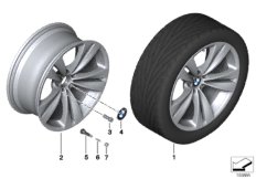 Roue all. BMW rayons doubles 316 - 20''